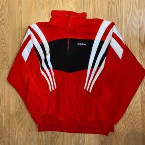 vintage adidas fleece quarter zip